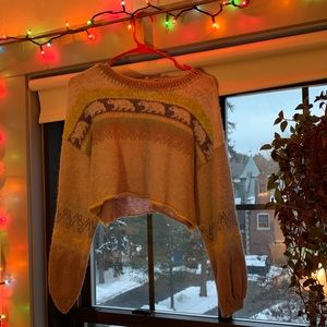 Barely worn free people cropped sweater